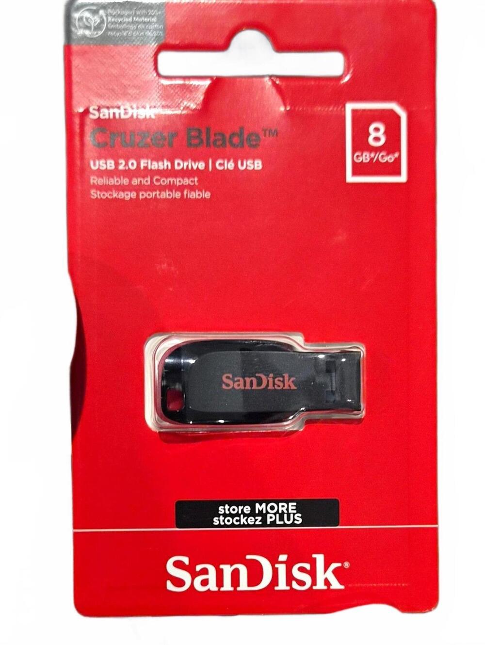 SanDisk Cruzer Blade 8GB USB 2.0 Flash Drive Black SDCZ50-008G-B35
